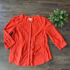 Anthropologie Meadow Rue Ladder Lace Blouse Top 8 Medium M